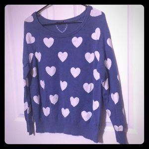 Blue Heart Sweater